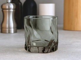 Vaso vidrio irregular fume 